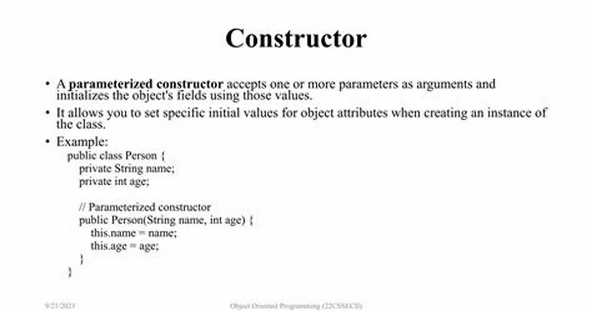 Constructor Parameters and Inheritance