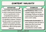 Content Validity Example