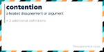 Contention Meaning