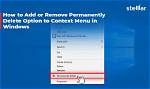 Context Menu Delete Option