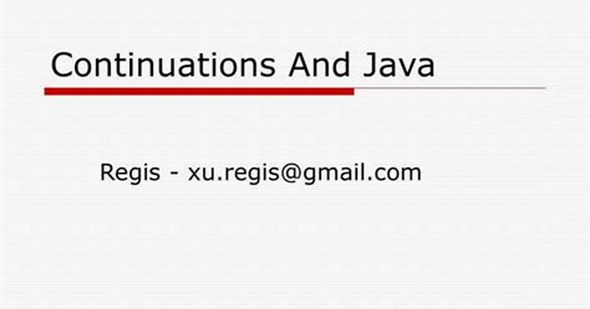 Continuations in Java