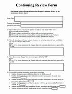 Continuing Review