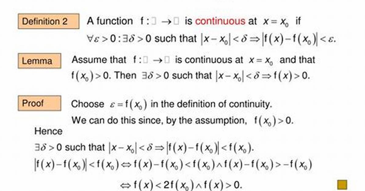 Continuous Function Proof by Definition