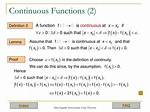 Continuous Function Proof by Definition