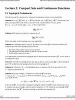 Continuous Functions on a Compact Set