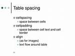 Controlling Spacing Between Table Cells