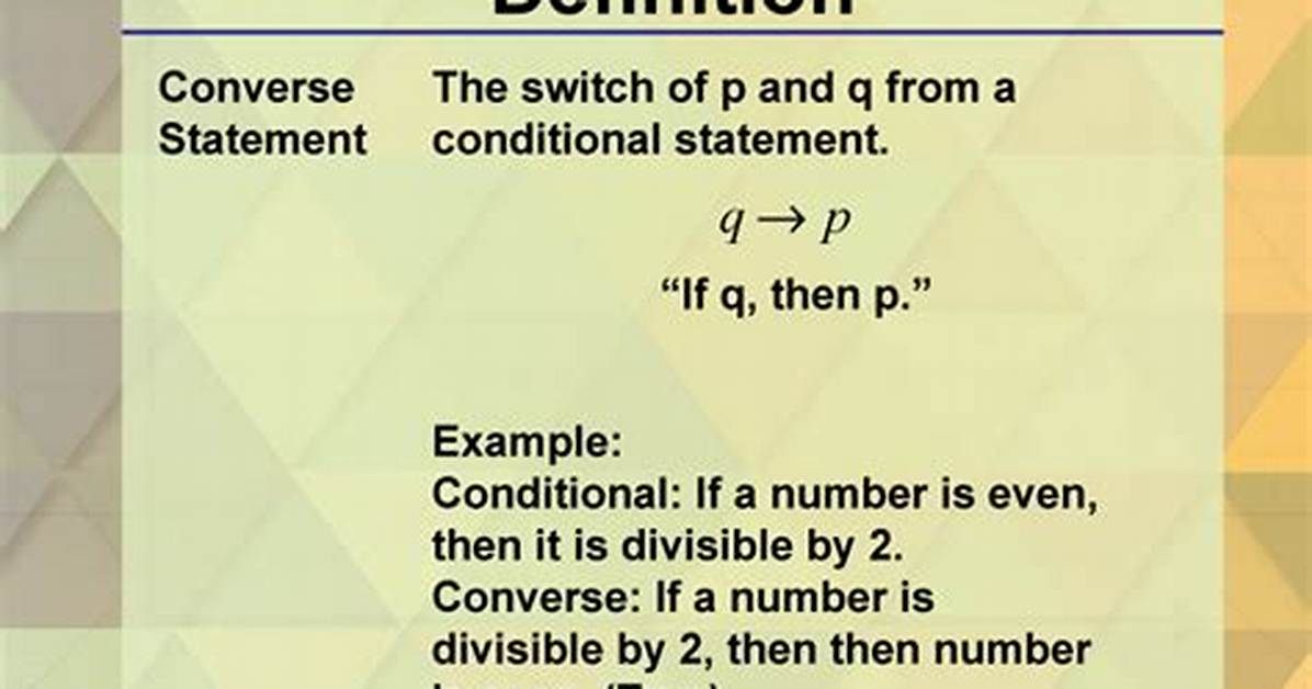 Converse Definition Math