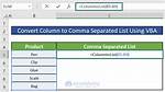 Convert a Column into a Comma Separated List