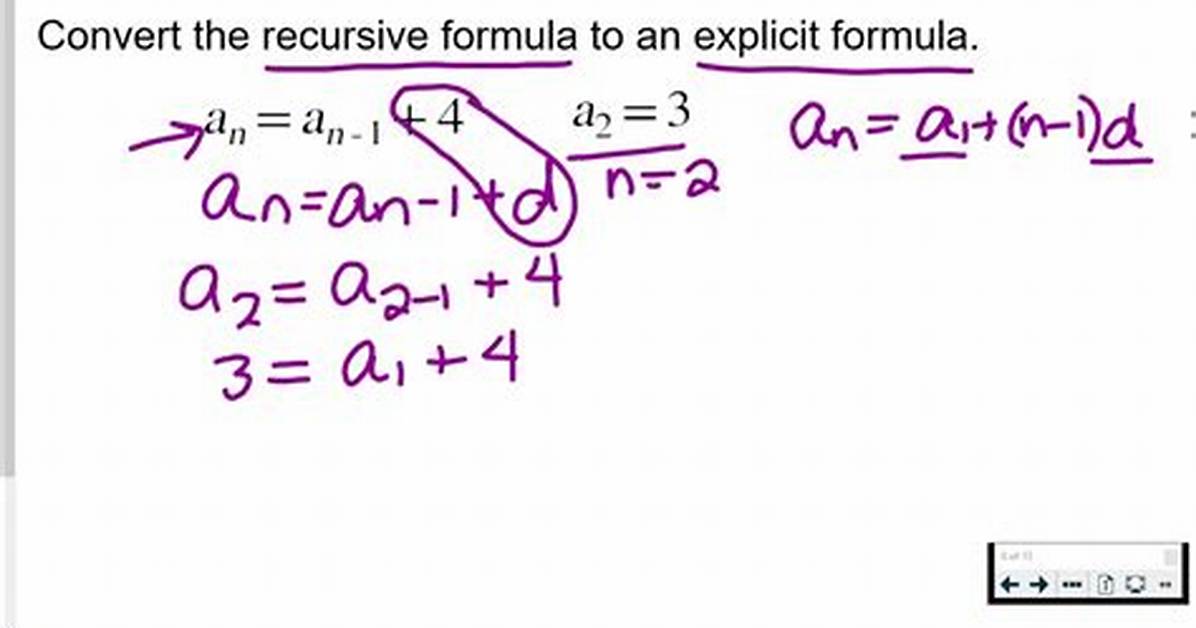 Convert a Recursive Sequence Formula to Explicit