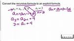 Convert a Recursive Sequence Formula to Explicit