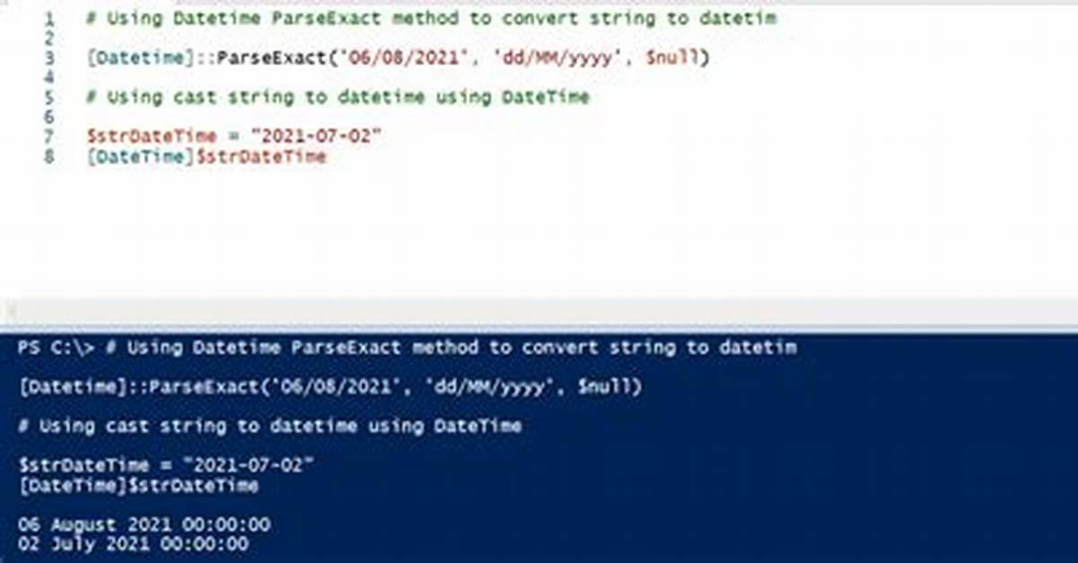 Convert a String to Datetime in Powershell