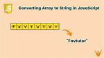 Convert Javascript Array to String