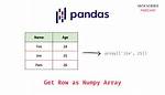 Convert Pandas Dataframe to Numpy Array