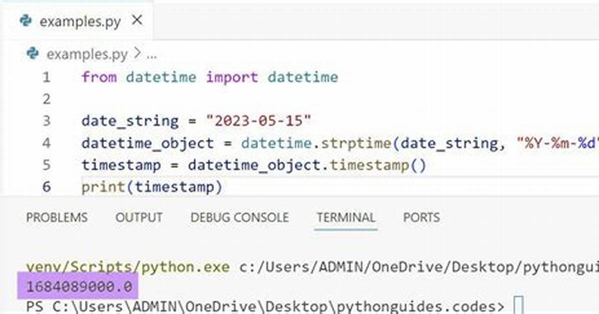 Convert String Date to Timestamp in Python