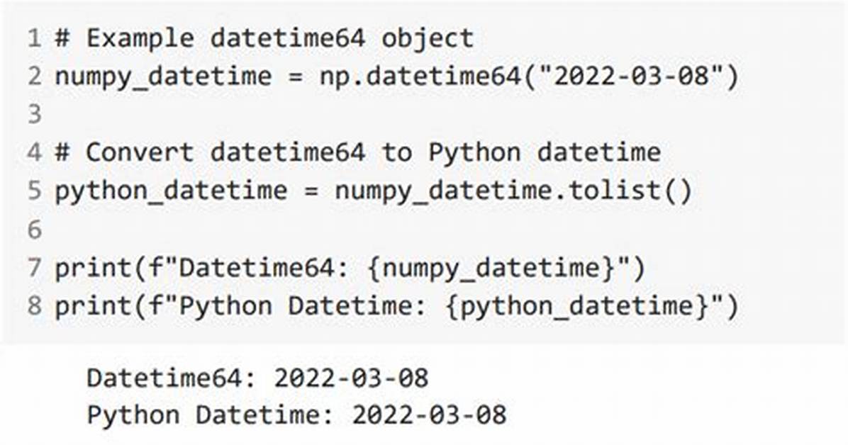 Convert String to Numpy Datetime64 Dtype
