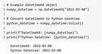 Convert String to Numpy Datetime64 Dtype