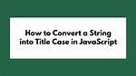 Convert String to Title Case with Javascript