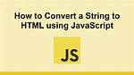 Converting a Javascript String to a Html Object [Duplicate]