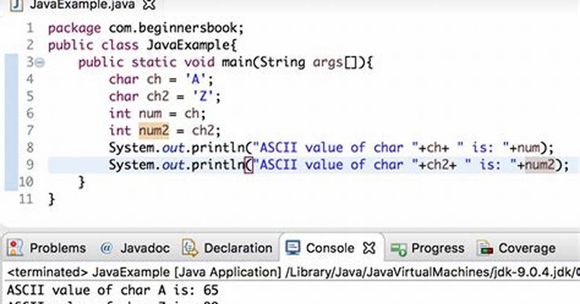 Converting Characters to Integers in Java