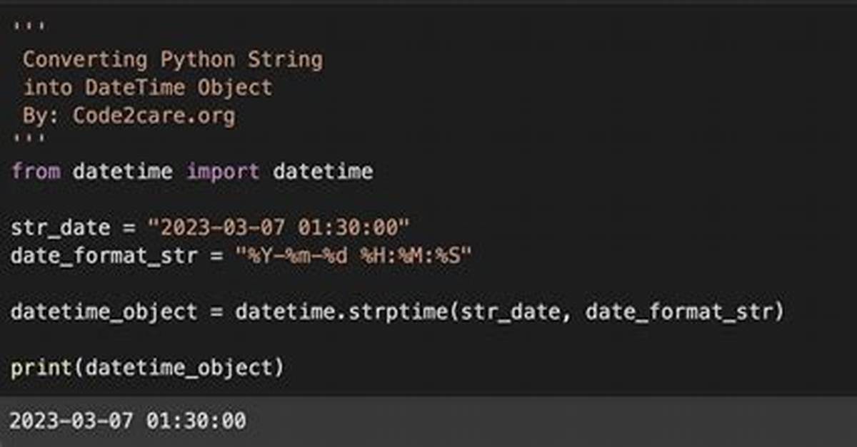 Converting String into Datetime