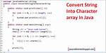Converting String to "Character" Array in Java
