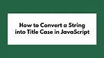 Converting String to Title Case