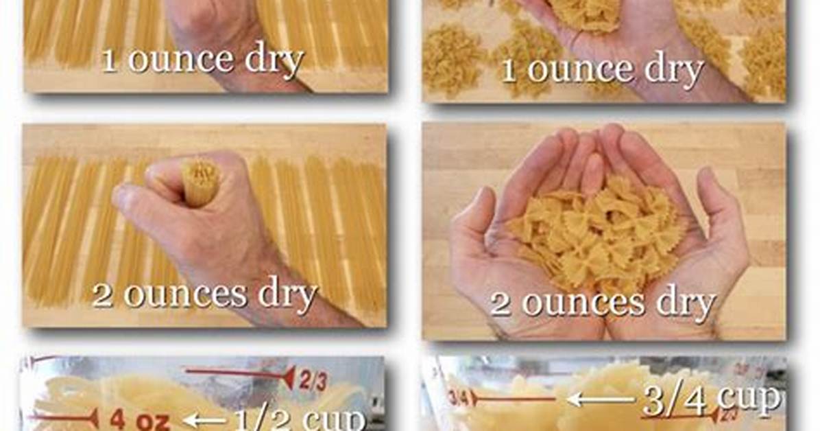 Cooked Pasta Serving Size