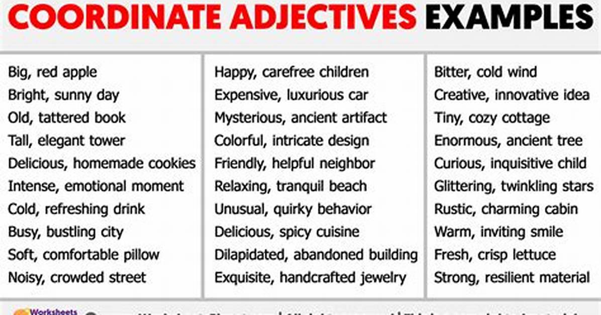 Coordinate Adjectives