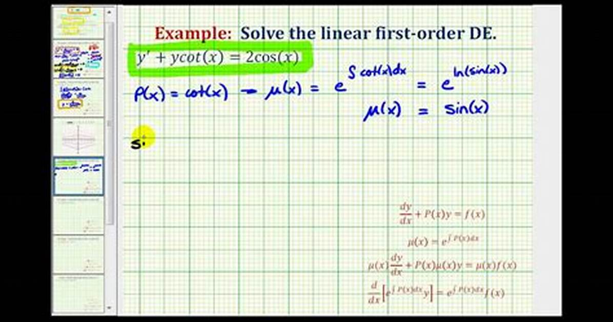 Coordinate Method for Solving First Order Linear Pde
