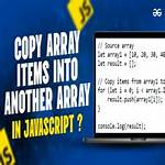 Copy Array Items into Another Array