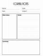Cornell Notes Template
