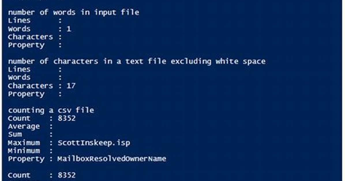 Count Characters in Powershell