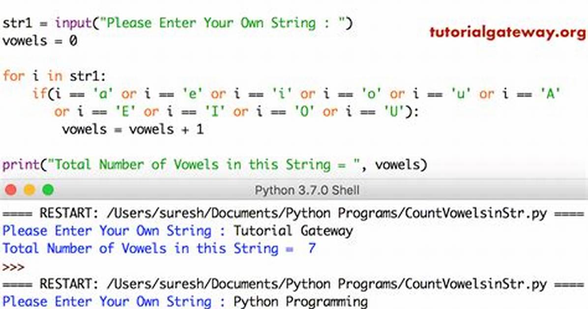 Count Vowels in String Python