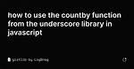 CountBy Method into a Function Using Javascript