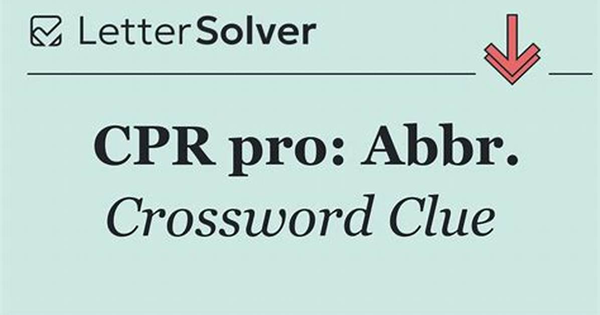 Cpr Pro: Abbr.
