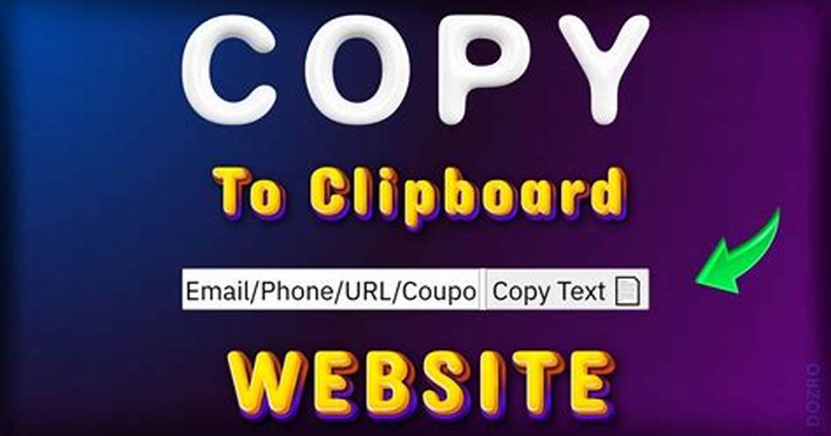 Create a Copy Button Without an Input Text Box