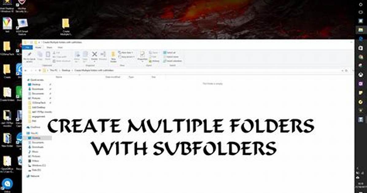 Create a Folder and Sub Folder in Excel Vba