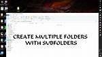 Create a Folder and Sub Folder in Excel Vba
