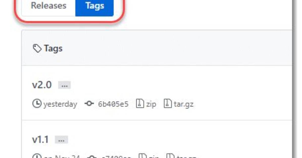 Create a Tag in a Github Repository