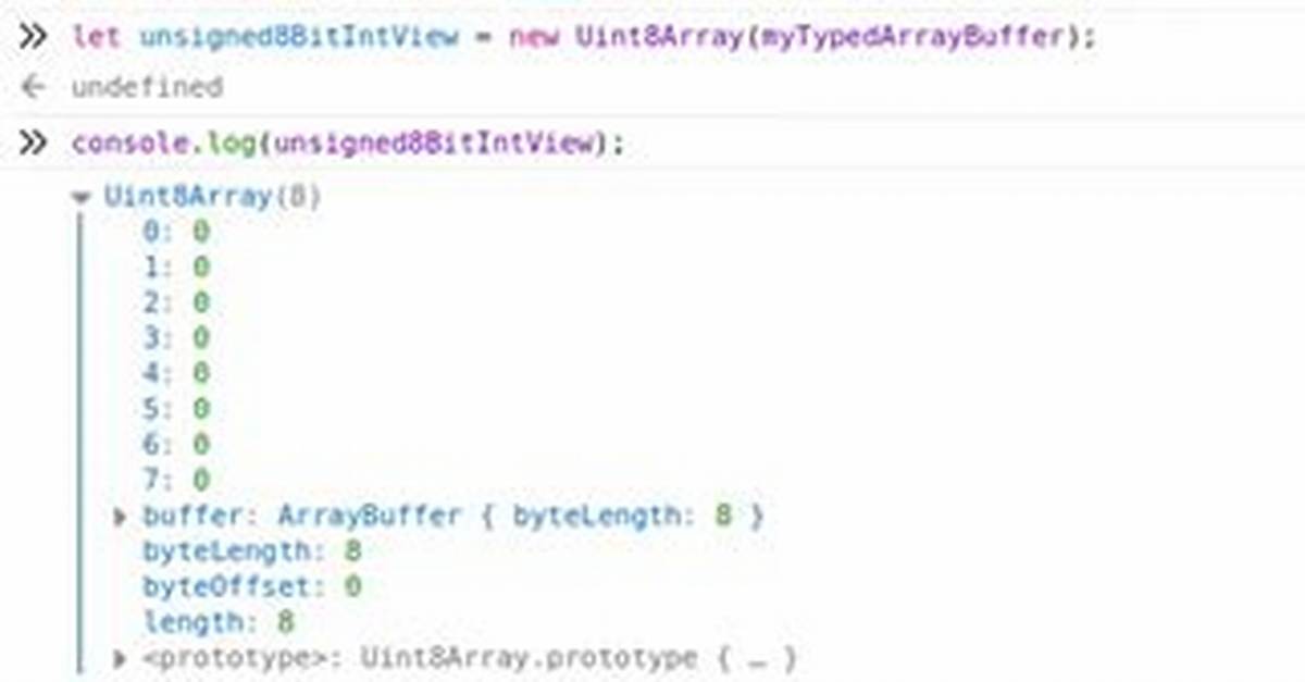 Create Arraybuffer from Array (Holding Integers) and Back Again