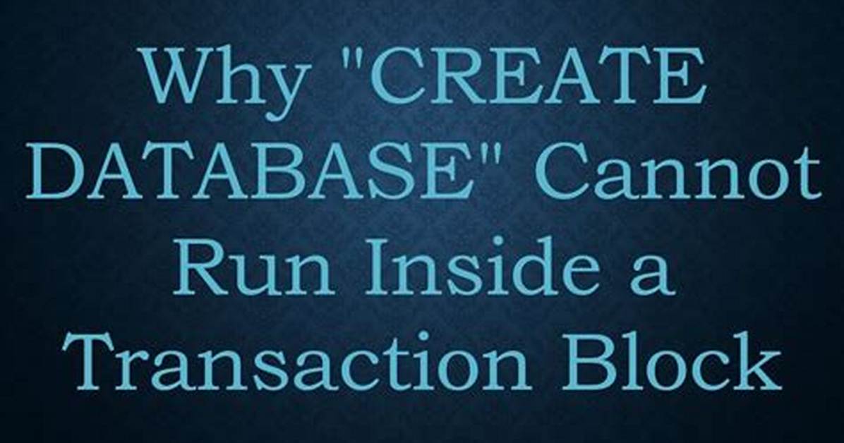 Create Database Cannot Run Inside a Transaction Block in Pgadmin 4