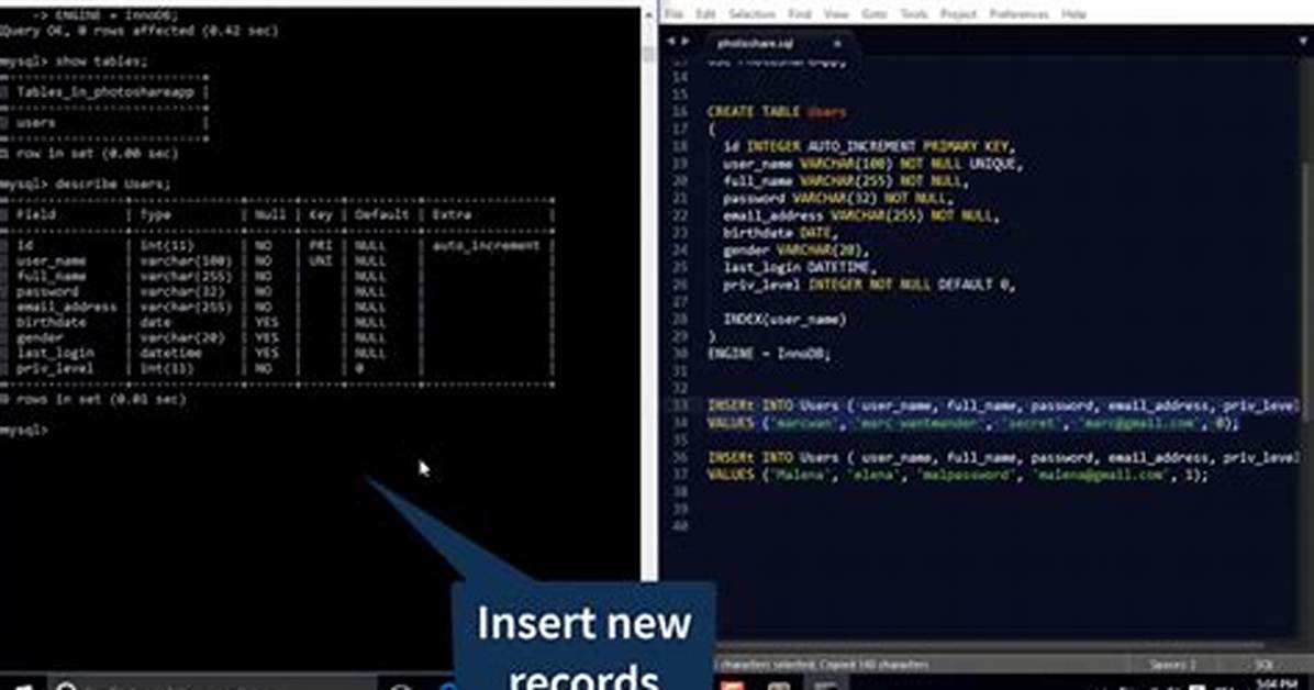 Create Database from Command Line