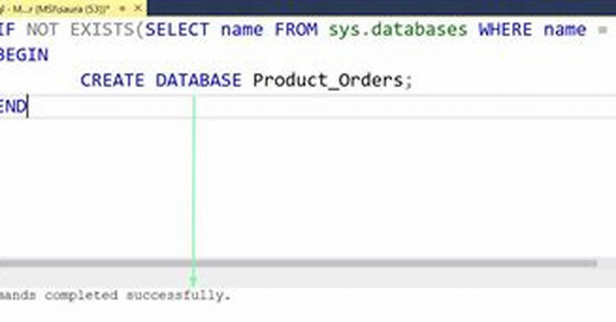 Create Database If Db Not Exist