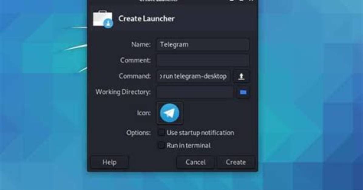 Create Desktop Launcher
