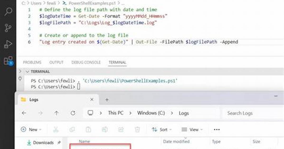 Create Log File in Powershell