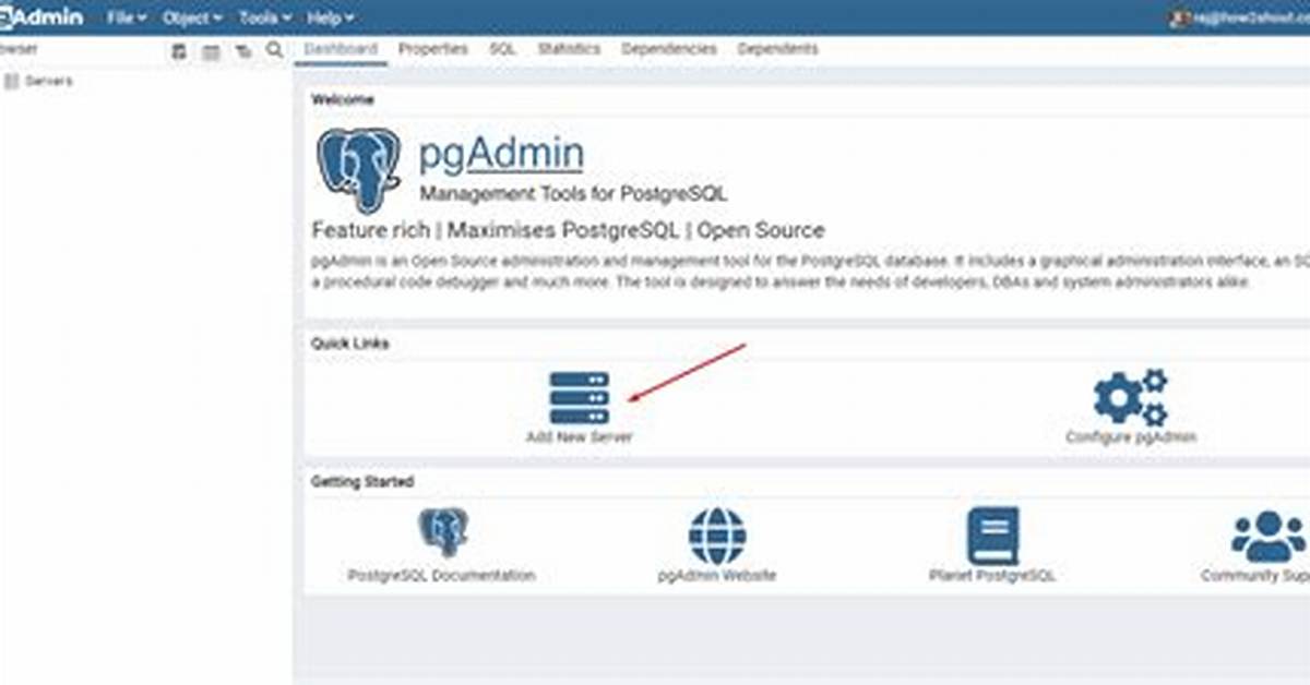 Create New Local Server in Pgadmin?