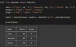 Create Nice Column Output in Python