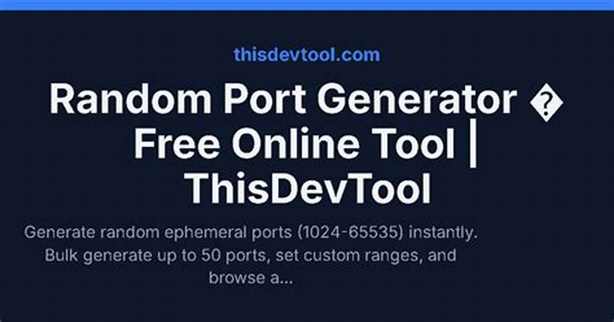 Create Random Usable Port