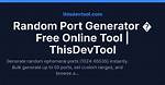 Create Random Usable Port
