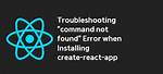 Create-React-App, Installation Error ("Command Not Found")